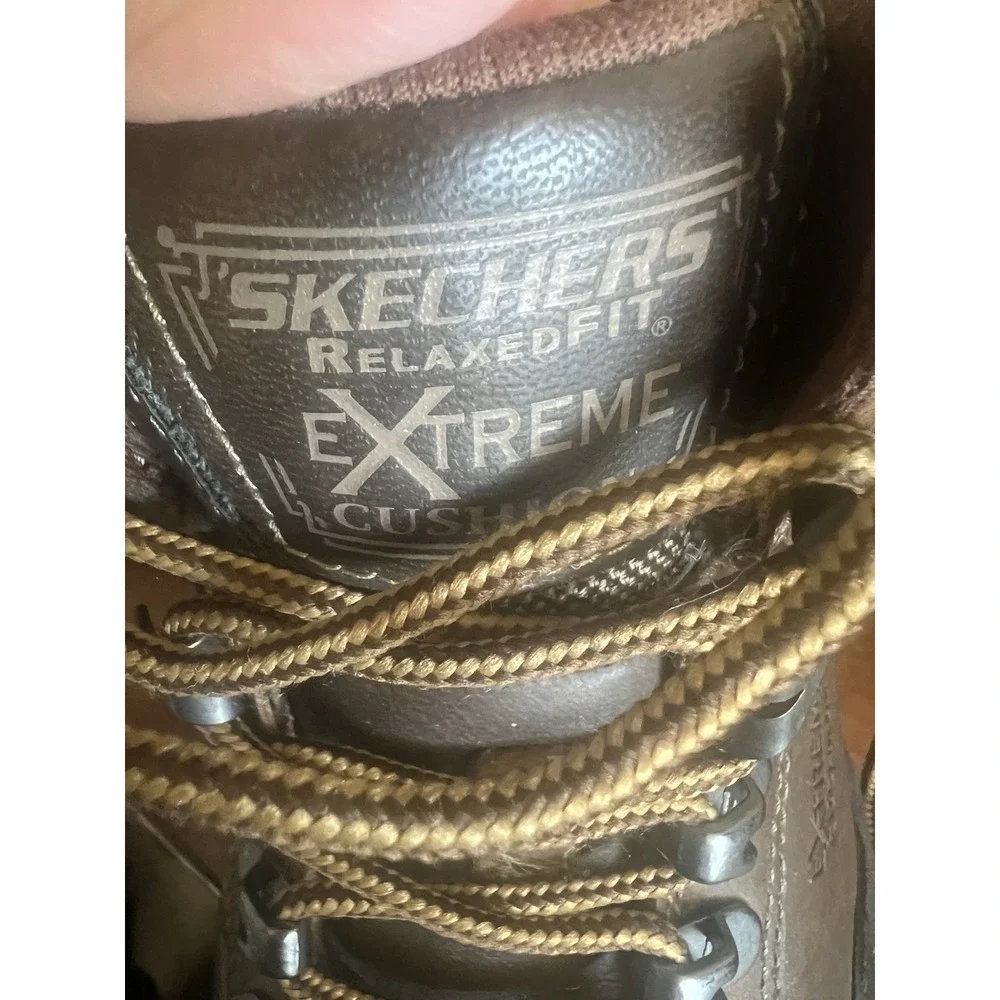 Skecher Chukka Boots Men‎ 7 Chocolate Brown Relaxed Fit Leather Memory Foam